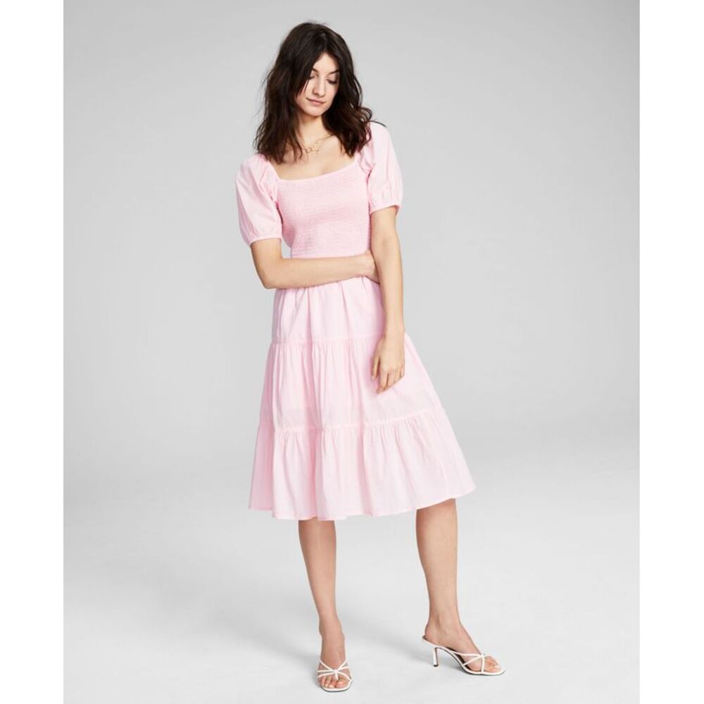 And Now This Now This Womens Cotton Lace Up Back Dress